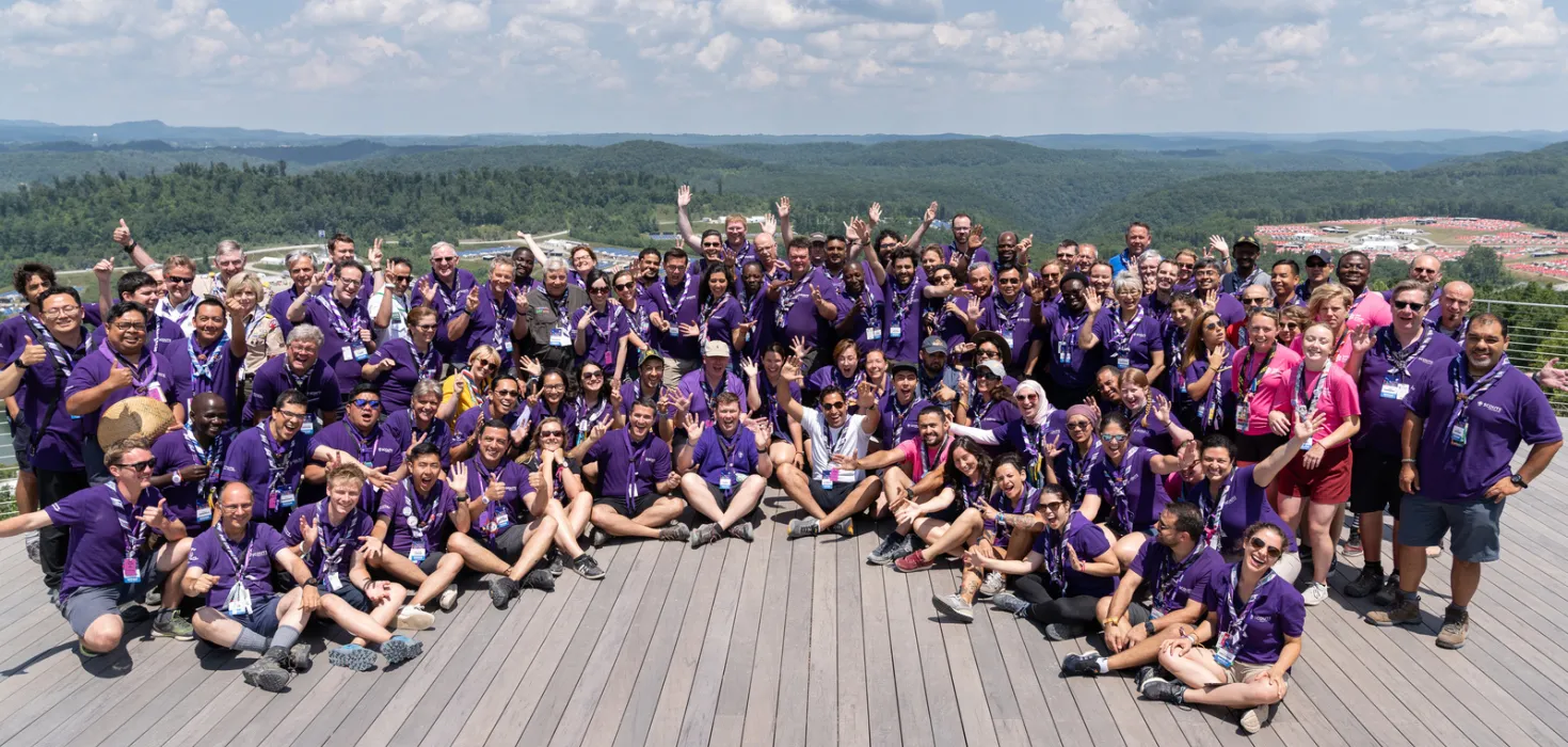 Staff group photo at the world scout jamboree