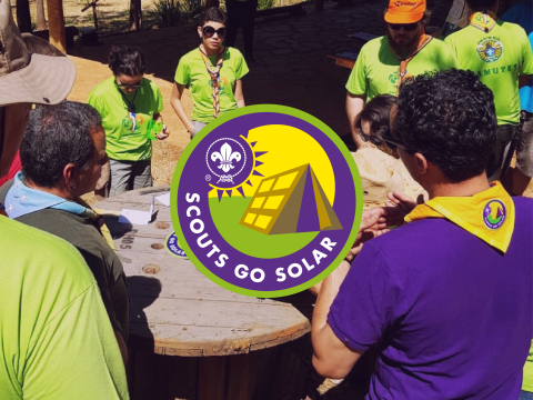 scouts doing solar activities