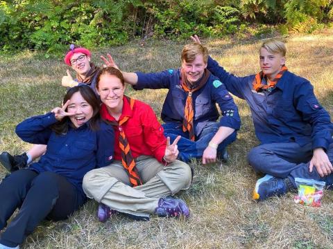 Canadian Scouts pose for a photo