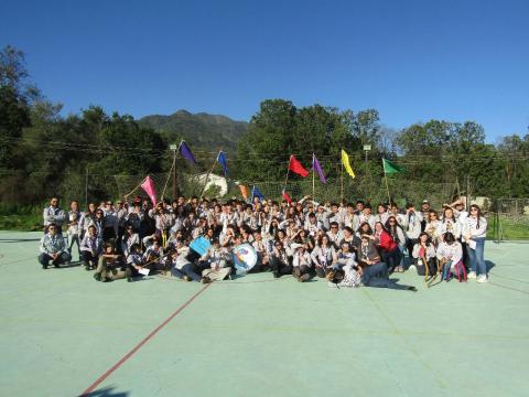 Scouts together after leadership training