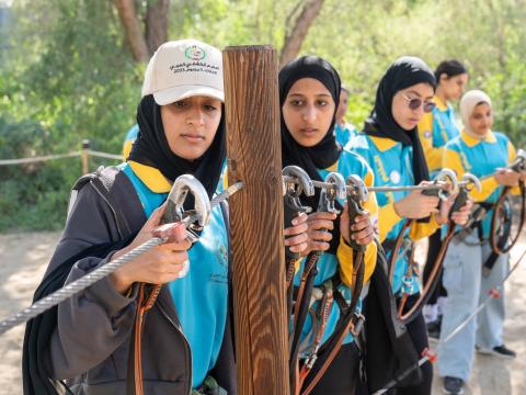 Muslim Scouts taking part in outdoor activities